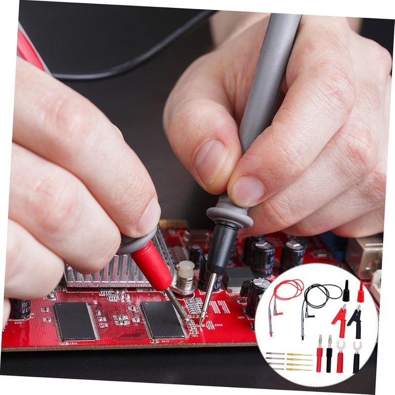 STOBAZA 18 Pcs Multimeter Test Lead Kit with Interchangeable Probe Tips for Electrical Work - Image 2